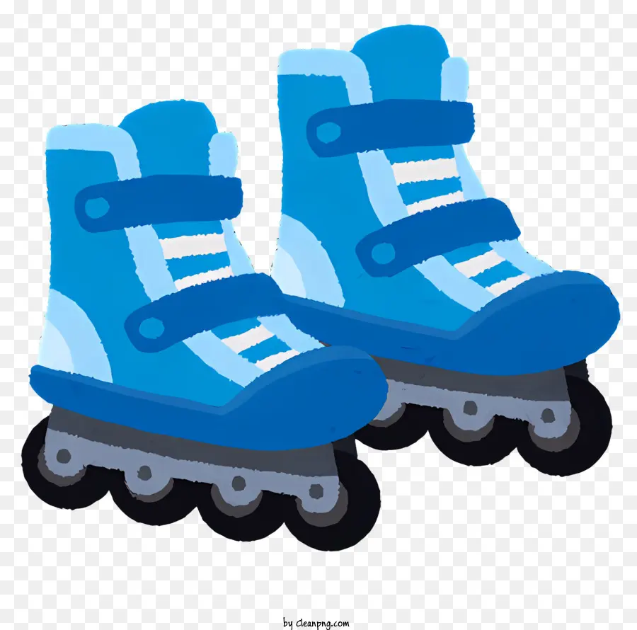 Sport Elements Roller pattini pattini a rulli blu pattini a rulli bianchi pattini a rulli di plastica - Pattini a rulli blu con rivestimento bianco e lacci
