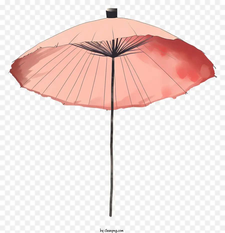 schwarzer Rand - Regenschirm mit rosa Hintergrund und schwarzen Rand