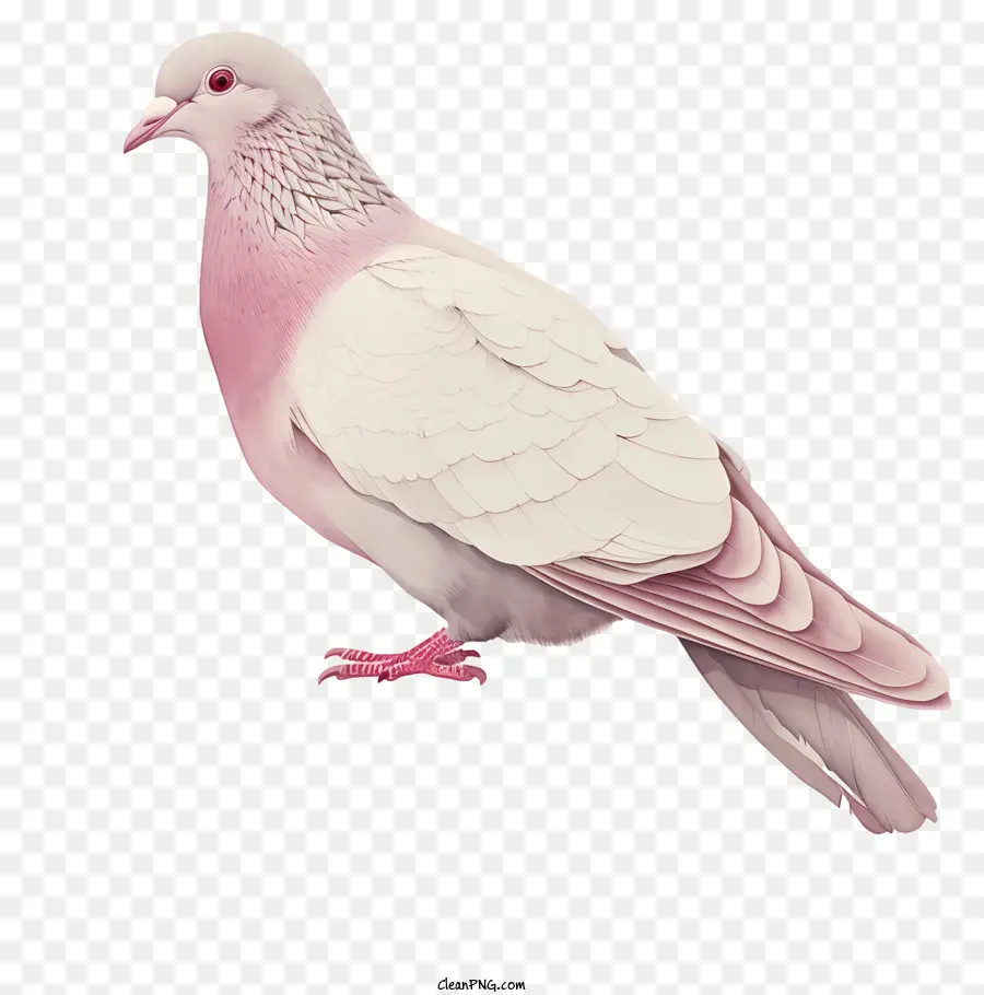 wo - Schlaf weiße Taube mit rosa Brustfleck