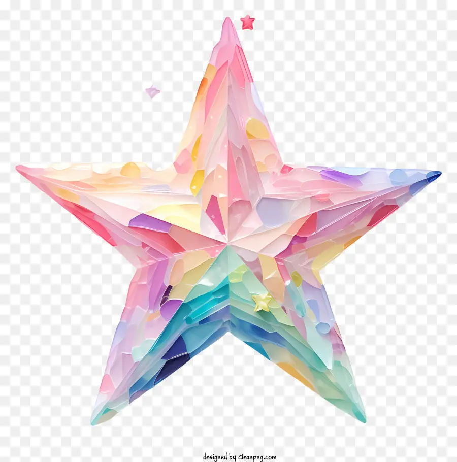 stella immagine stella rosa blu verde stella geometrica stella triangolo rettangolo stella - Stella pixelata con triangoli colorati e rettangoli