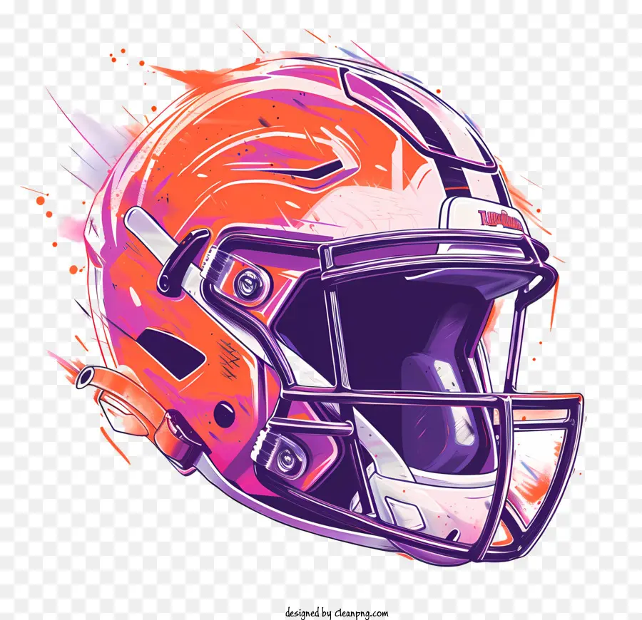 mũ bảo hiểm bóng đá - Mũ bảo hiểm bóng đá với thiết kế splatters sơn đầy màu sắc