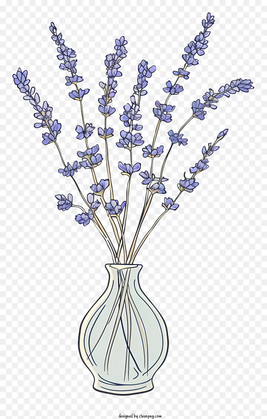 Lavendel in Vase Lavendelblüten weiße Vase Bouquet Keramikmaterial - Weiße Vase mit Lavendelblumen, einfaches Design