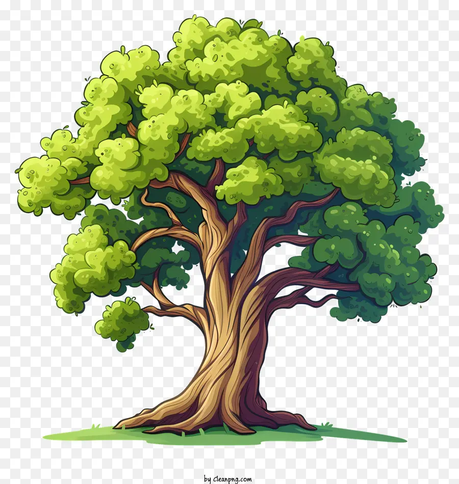 tronco d'albero - Albero colorato sul campo erboso con cielo blu