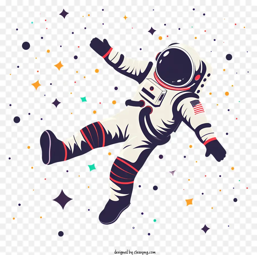 astronaut floating space astronaut suit flying through space stars constellations