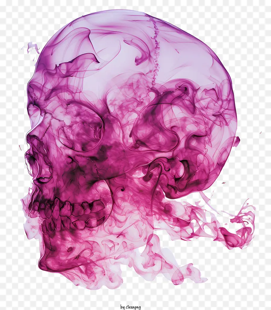 cranio arte - Cranio 3d fumo colorato con dettagli intricati