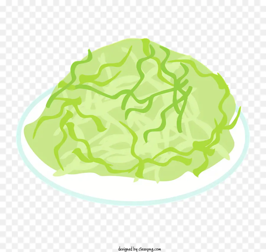 Lebensmittelelemente Salatplatte Frisch gepflücktes Kreuzmuster - Realistisches Bild von frisch gepflücktem Salat auf der Platte