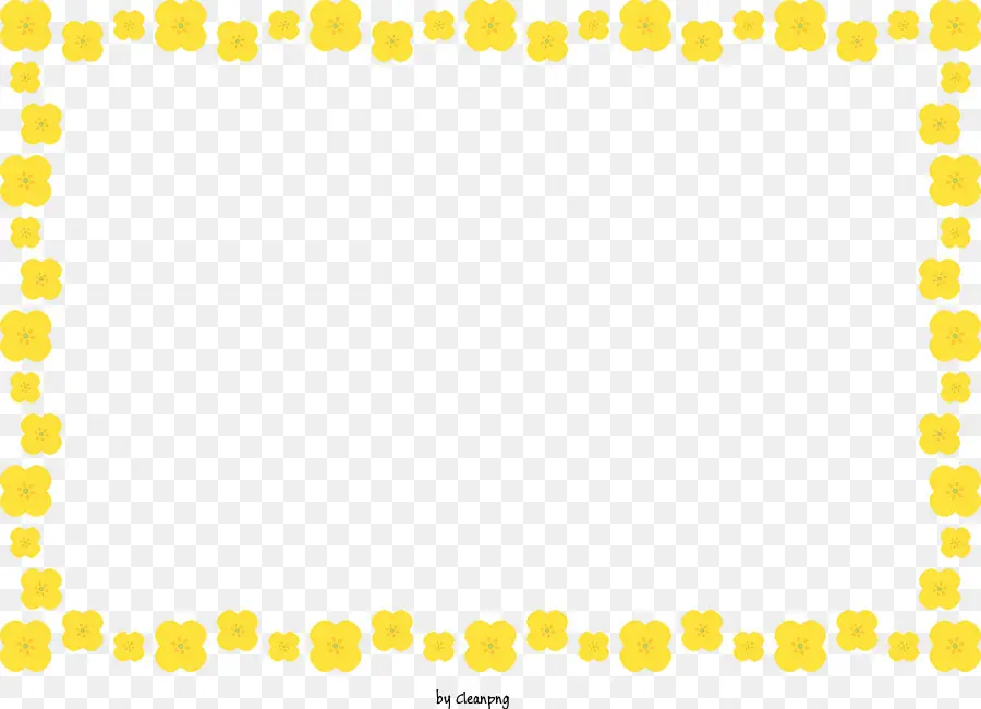 hoa khung - Đường viền màu vàng với hoa văn của vòng tròn màu trắng