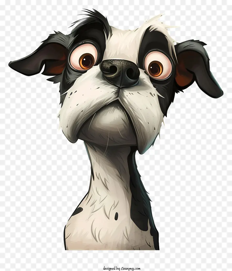 cane cartone animato - Cane da cartone animato con espressione triste e grandi occhi