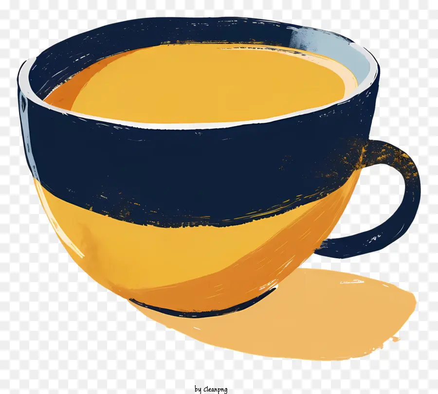 cốc cà phê - Cốc cà phê với hoa văn màu vàng và đen