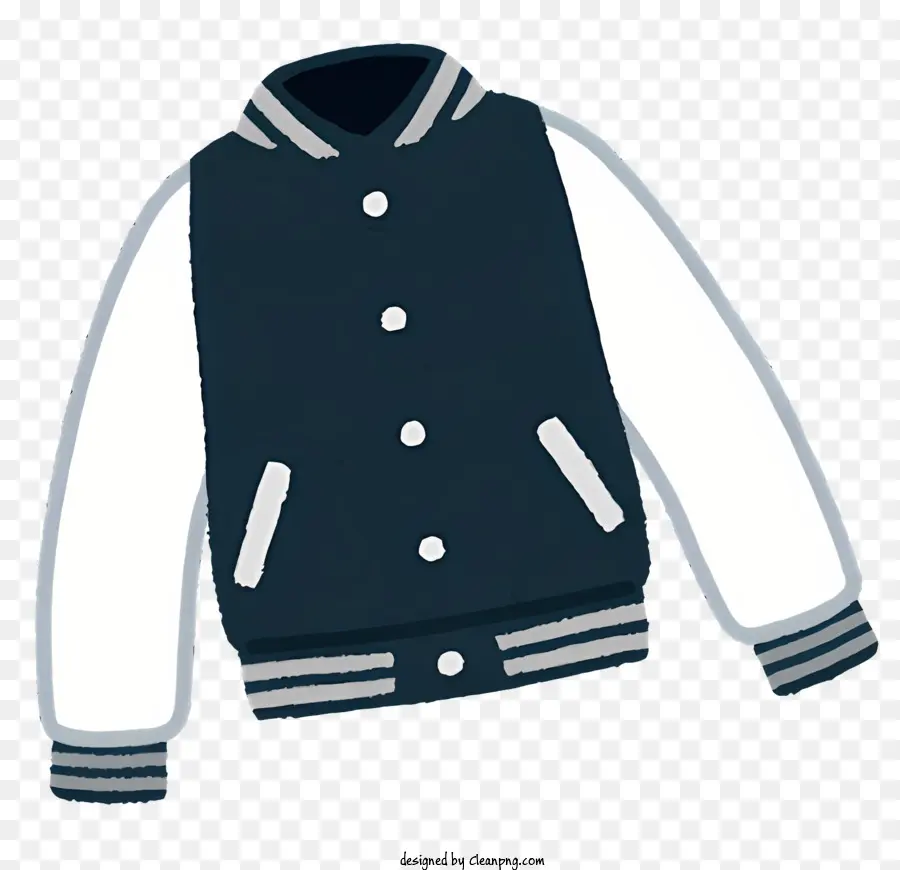 sport elements baseball jacket blue and white color scheme lightweight material collar