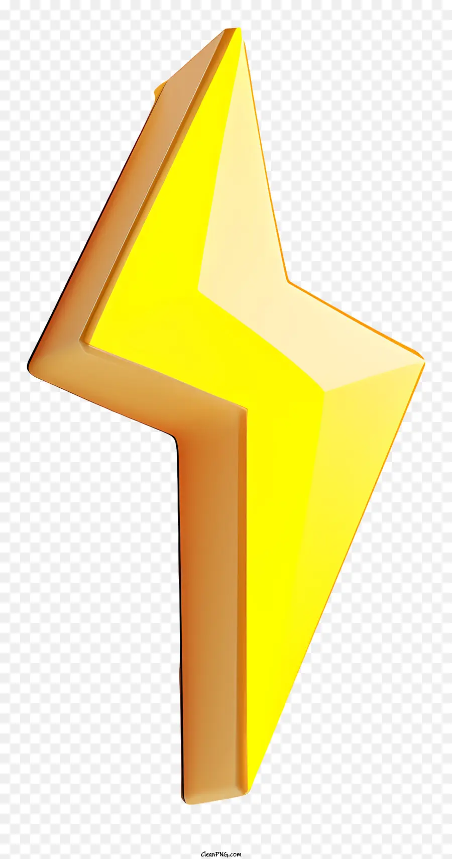 Freccia Gialla - Freccia gialla lucida che punta verso il basso sul punto