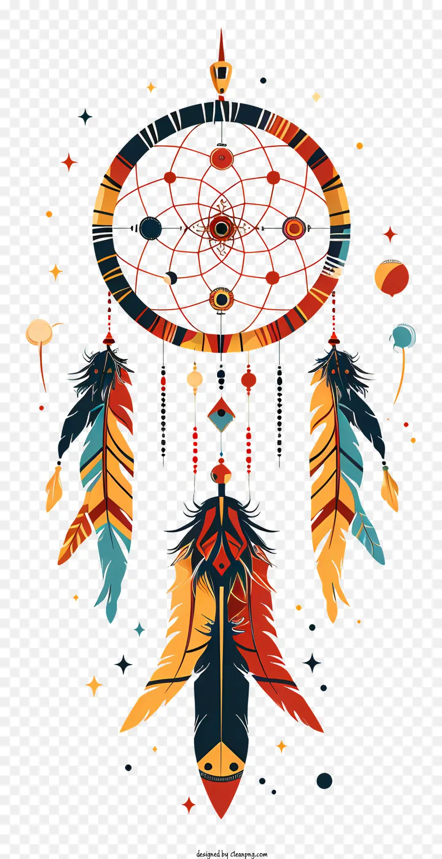 cacciatore di sogni - Catcher da sogno dei nativi americani con design colorato