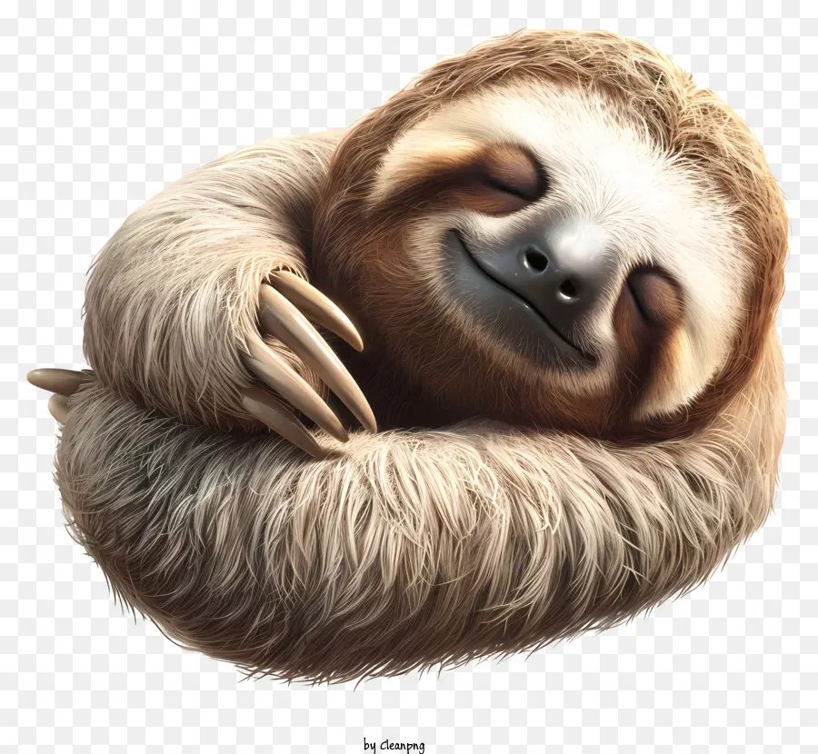 Ngày ngủ thế giới Sloth Sloth Sloth Sloth Sloth Sloth Sloth Sloth Anatomy - Hình ảnh cận cảnh của Sloth ba ngón đang ngủ