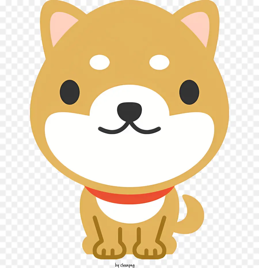 weißen hintergrund - Lächelnder Hund mit rotem Kragen, Augen geschlossen
