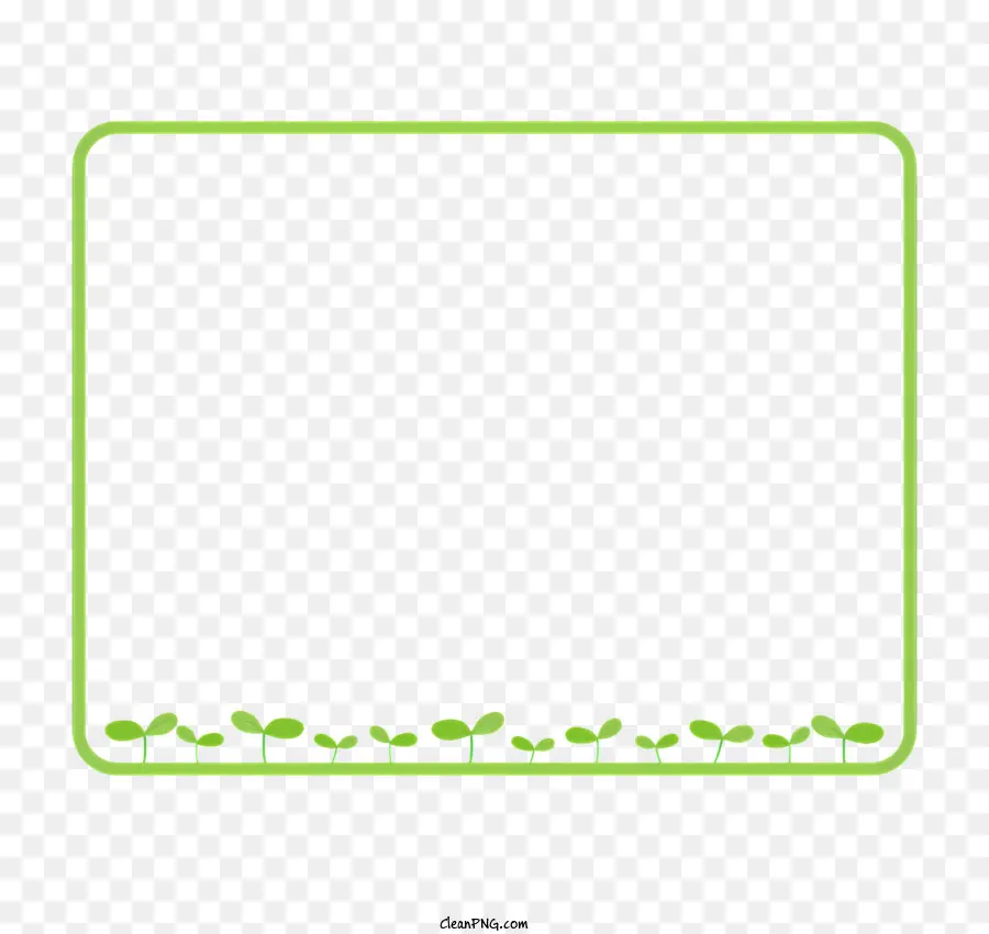 cornice quadrata - Frame quadrato di piccole piante su sfondo nero