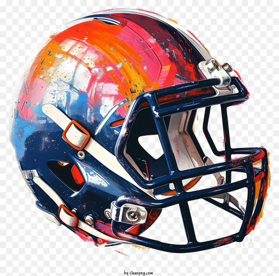 bên mũ - Mũ bảo hiểm bóng đá đầy màu sắc với thiết kế logo của người chơi