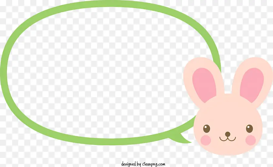 chat bubble - Cartoon Bunny in Sprachblase, Osternthema