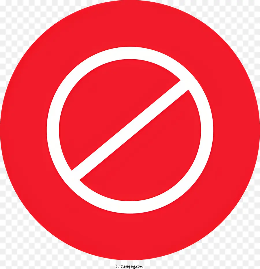 Niemandszeichen - No-Entry-Zeichen mit roten Kreis und Linie