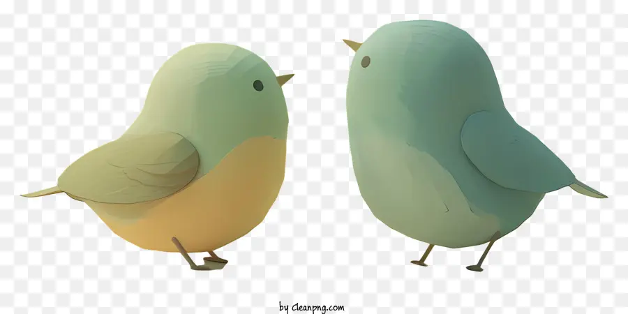 Bluebirds piccolo uccello verde e giallo in piedi sulle zampe posteriori piccoli becco grande corpo - Piccolo uccello verde e giallo con gli occhi chiusi