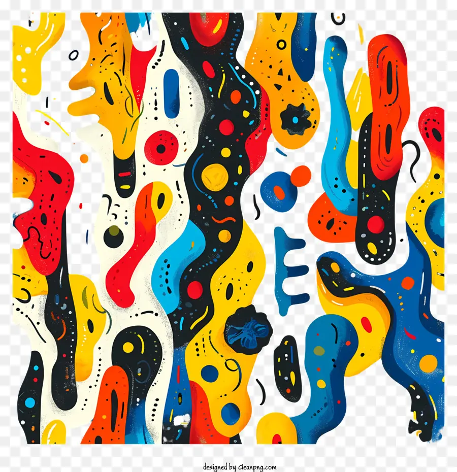 Abstrakte Formen Muster farbenfrohe abstrakte Kunstformen Muster Farben - Zusammenfassung, farbenfrohe Zusammensetzung mit fließender, wirbelnder Energie