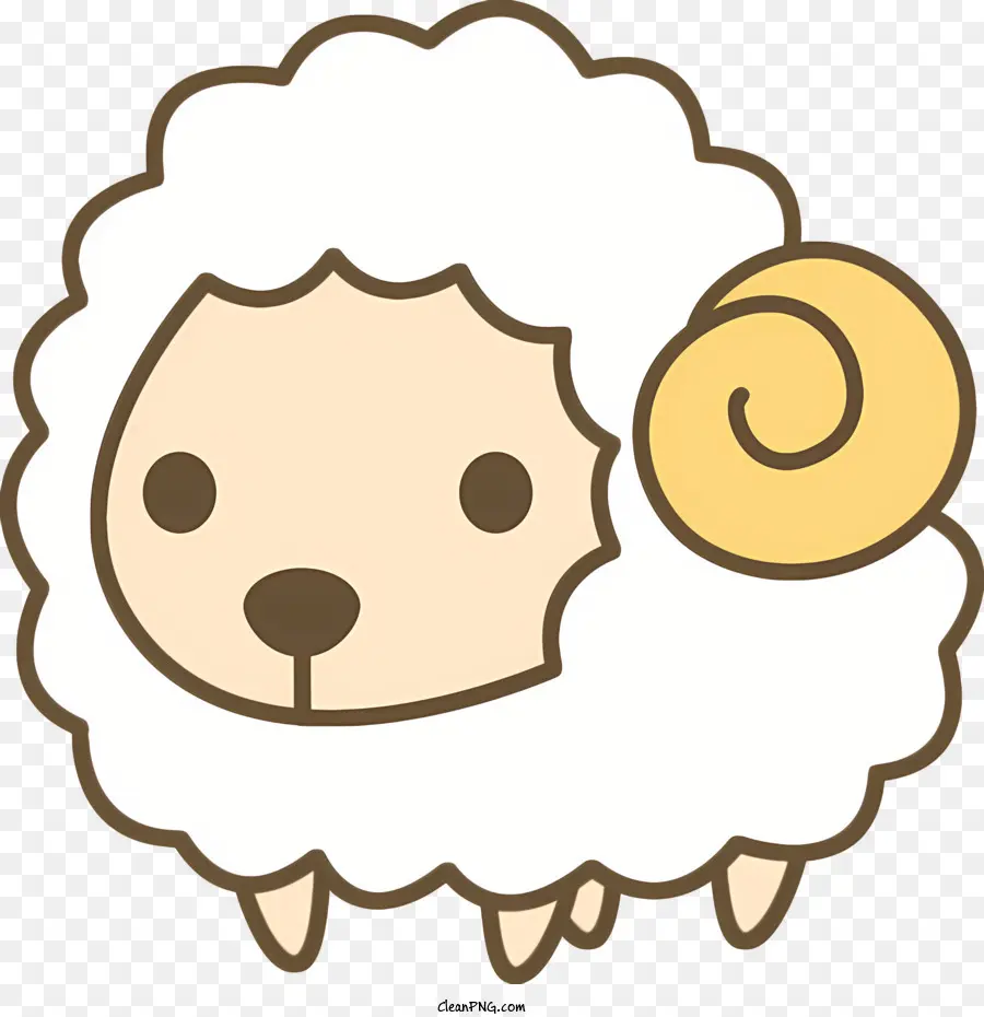 động vật cừu trang trại động vật tai động vật - Cừu trắng có tai lớn và sừng nhỏ