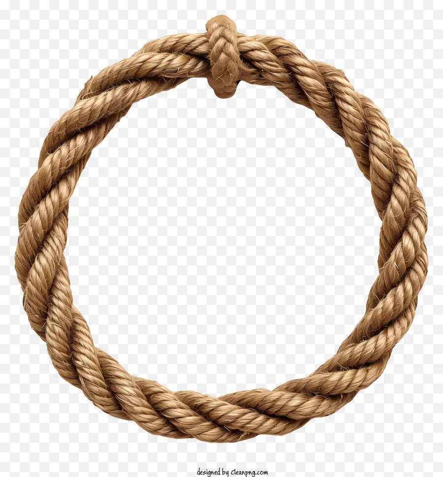 rope circle rope the end knot brown