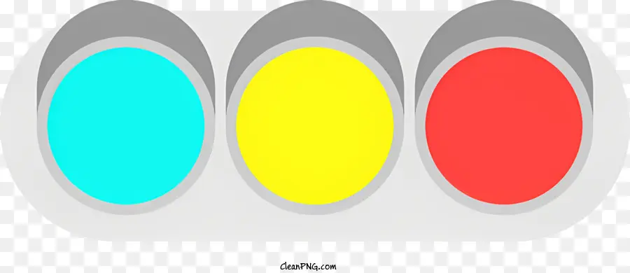semaforo - Tre cerchi concentrici sbiaditi in colori audaci