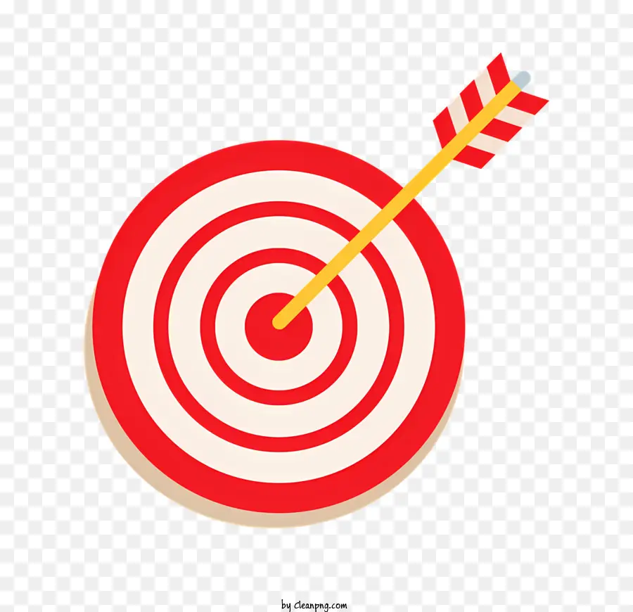 freccia bianca - Bersaglio bullseye con freccia bianca al centro