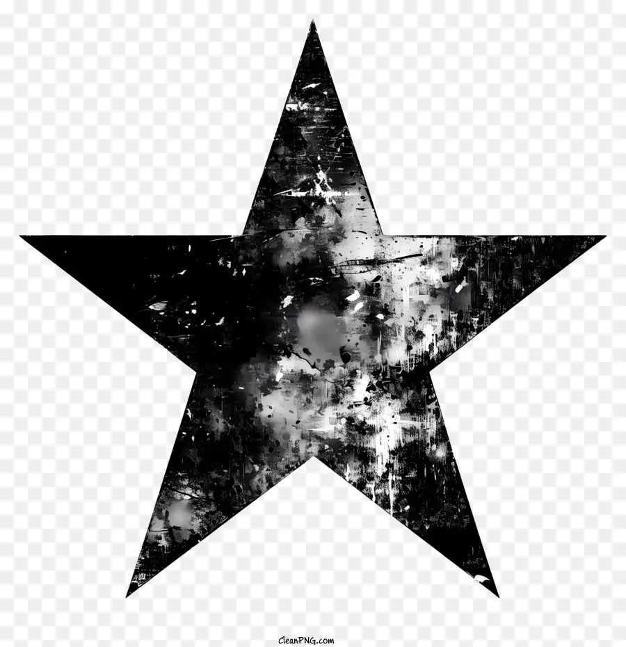 Schwarzer Stern - Cracked Star symbolisiert Hoffnung, Stärke und Entschlossenheit