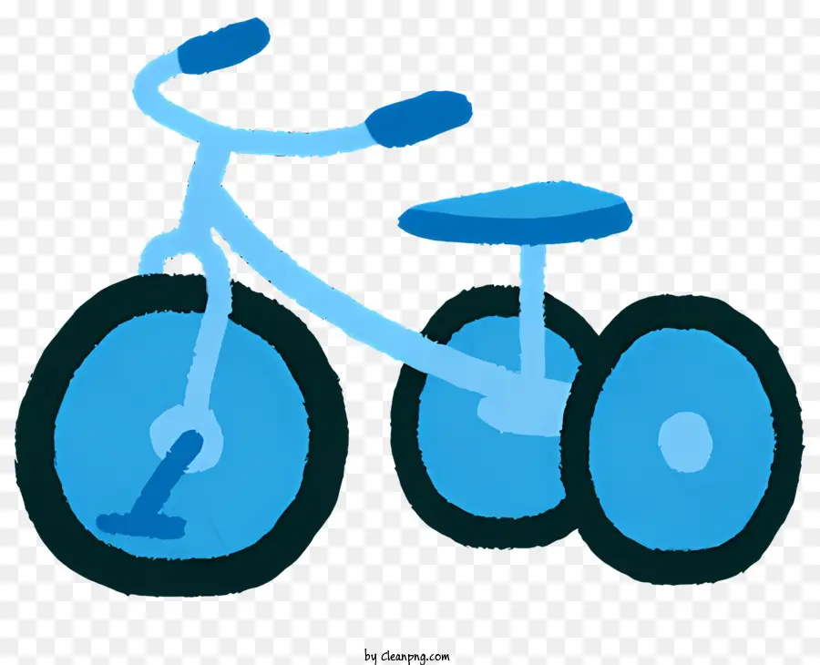 Spielzeugelemente Fahrrad Fahrrad zwei Räder Rahmensitz - Einfaches Bild eines grundlegenden, featurellosen Fahrrads