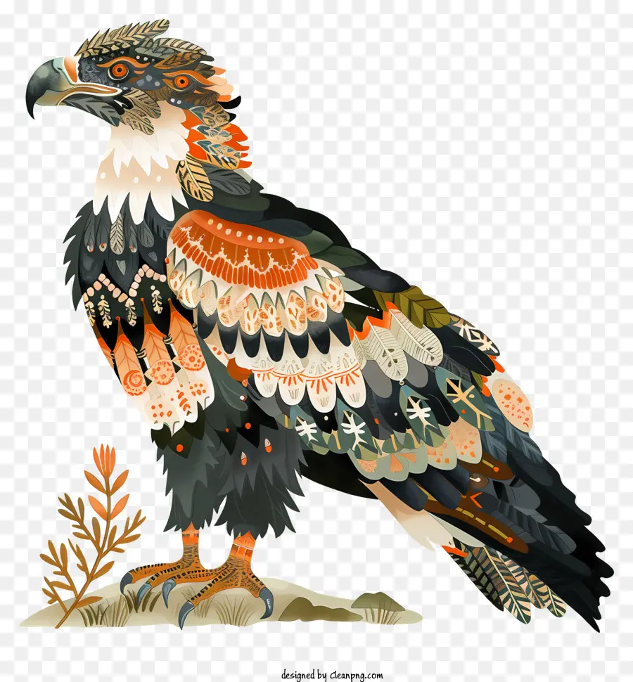 abstrakte Adler Eagle Bird Rocky Terrain Federn - Majestätischer Adler auf felsigem Gelände