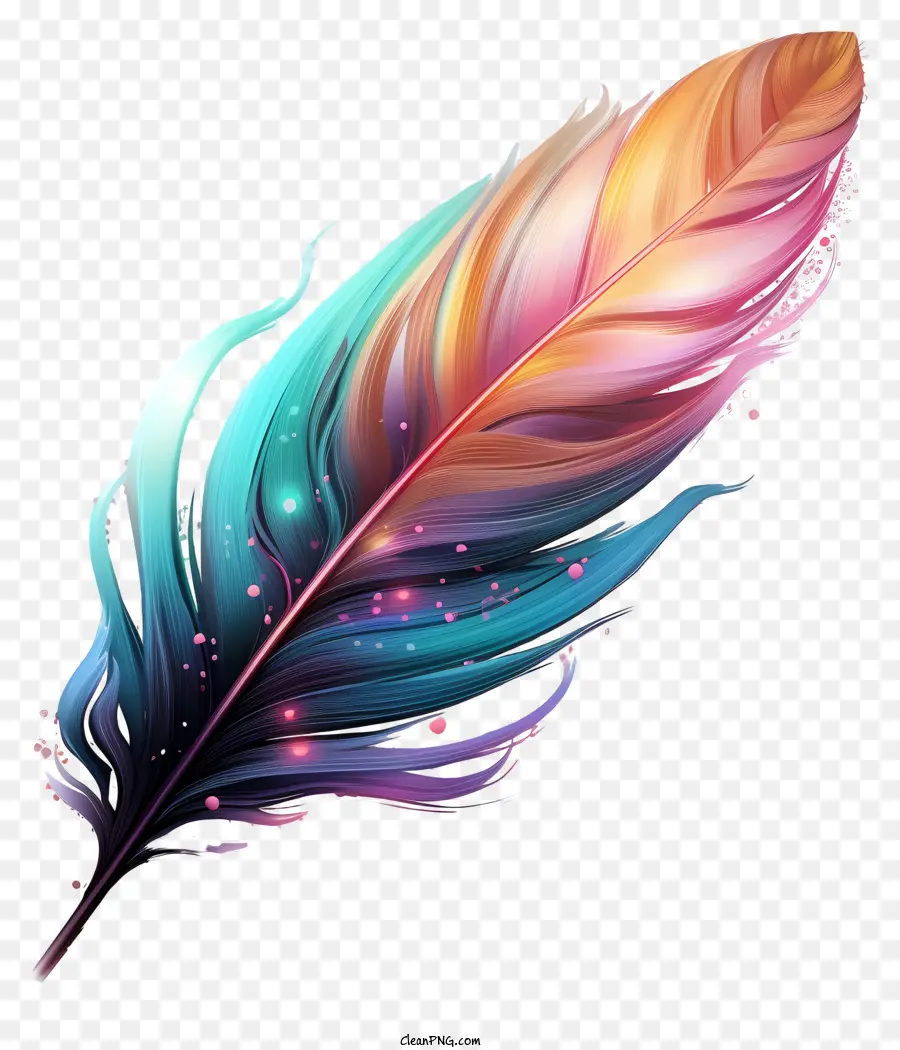 fantasy feather colorful feather glossy finish shimmering effect soft feather