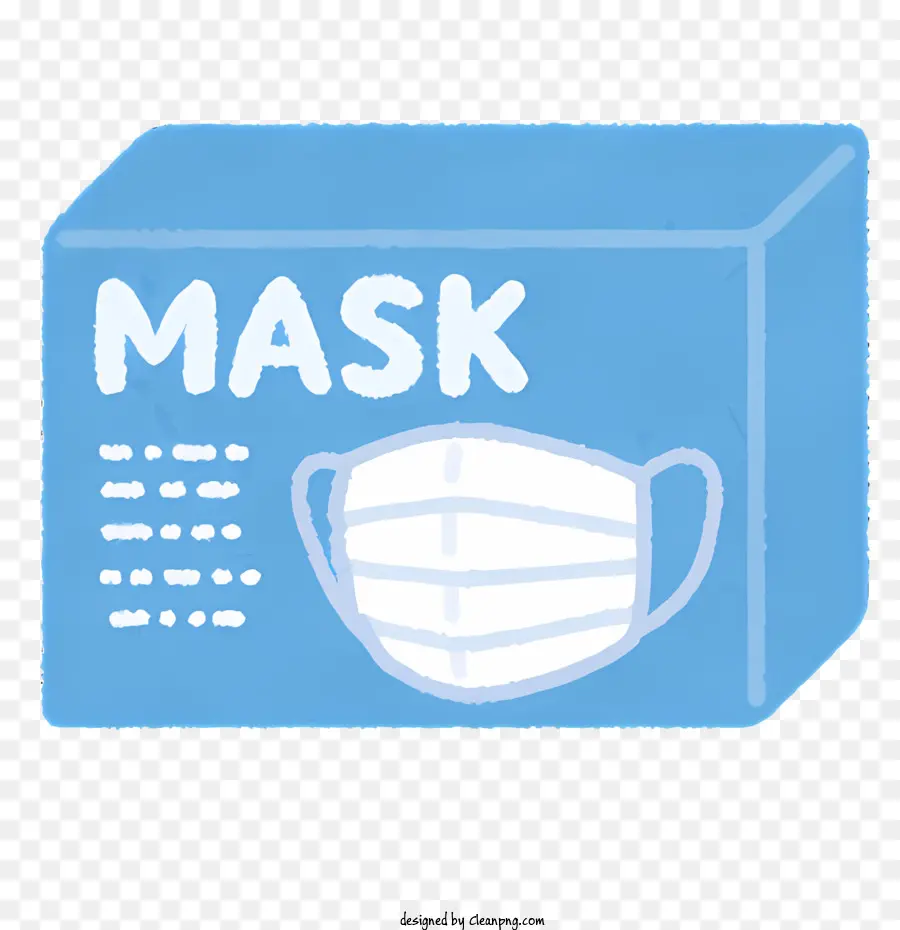Karton - Generische Maske in Blue -Box mit 