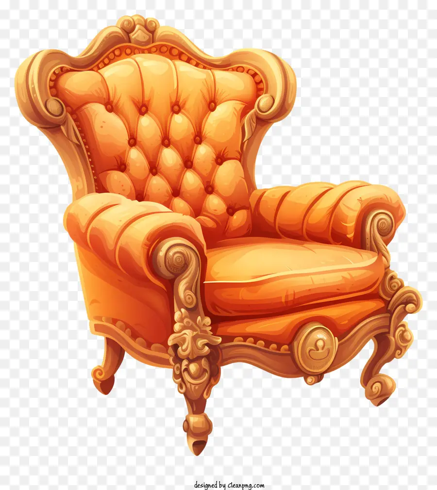 reichhaltiger Stuhl Vintage Sessel geschnitzte Holzrahmen verzierte Schnitzerei rotes Samtpolster - Vintage -kunstvoller Sessel mit roter Polsterung, ungenutzt