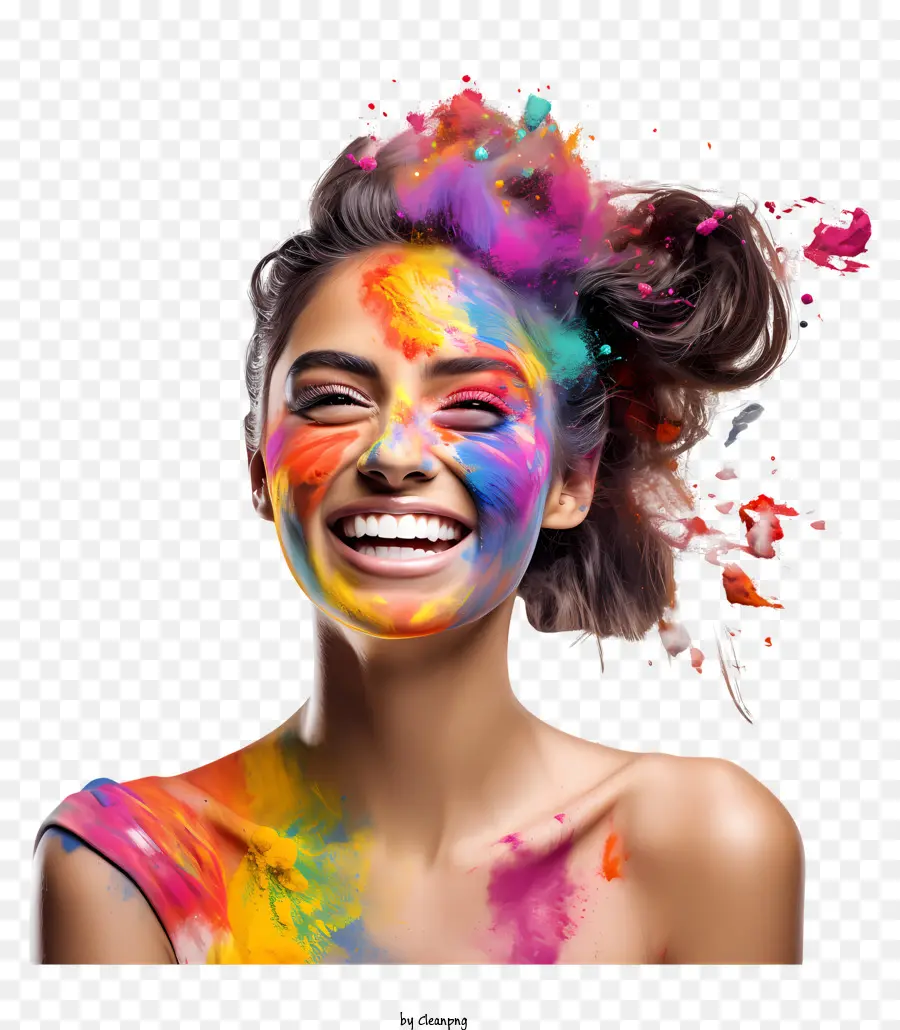 Ngh - Chaos đầy màu sắc: Người phụ nữ với khuôn mặt và cơ thể được sơn