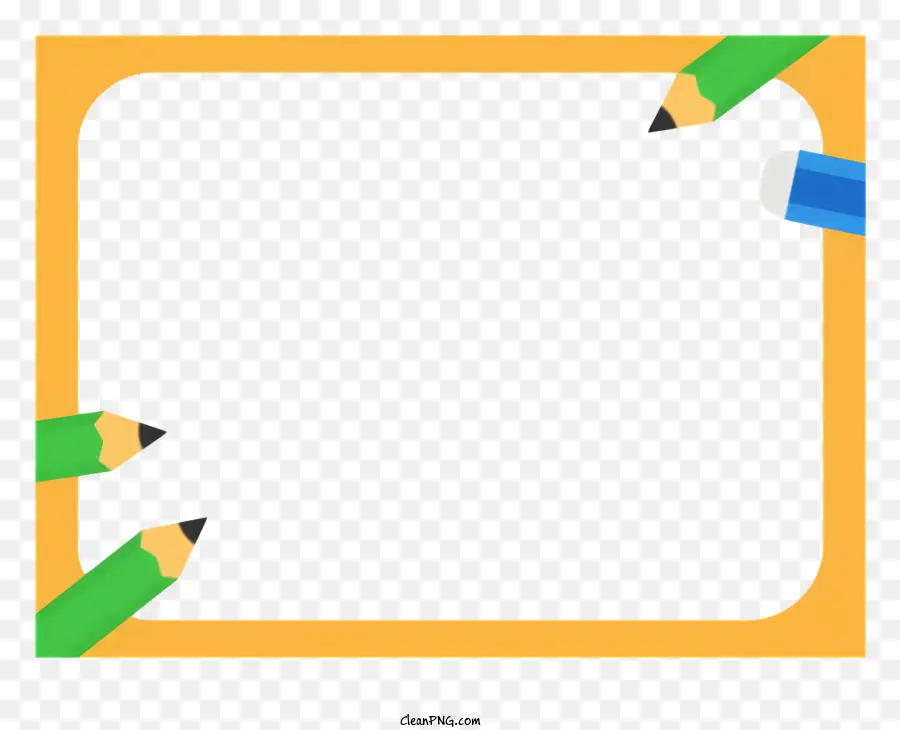 Schule frame - Bleistiftrahmen auf Tafel mit verschiedenen Farben