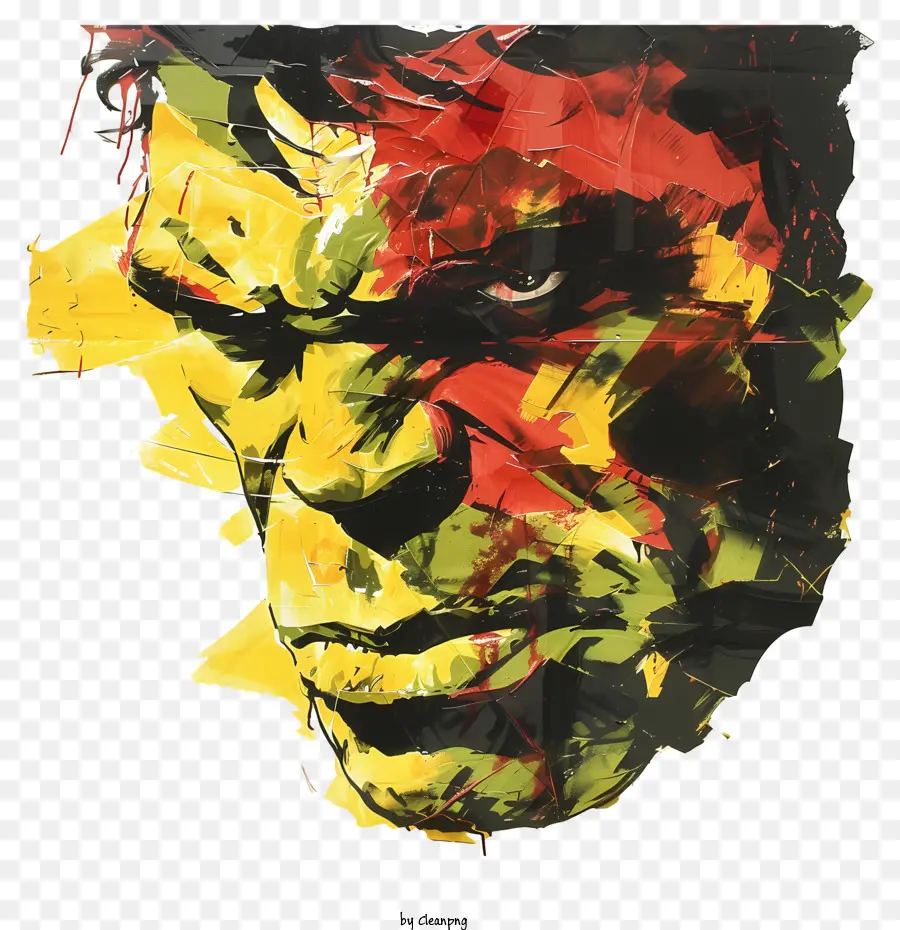 Hulk - Người có khuôn mặt được sơn mặc áo sơ mi yêu/ghét