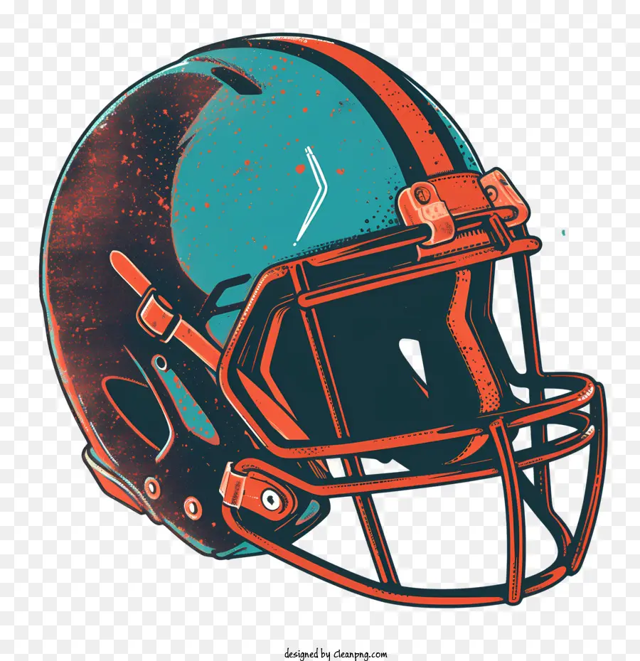 casco da football - Helmet da calcio in metallo con bandiera e stella americana