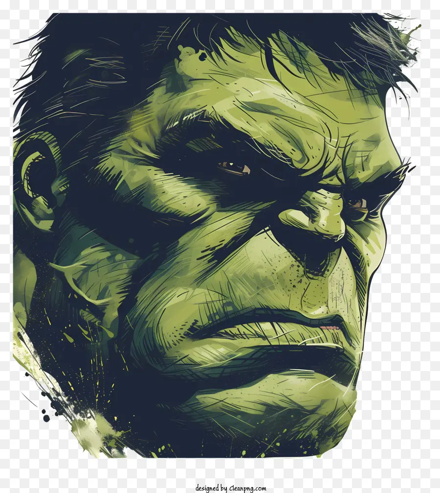 Hulk - Geheimnisvolles und intensives Porträt des robusten Mannes