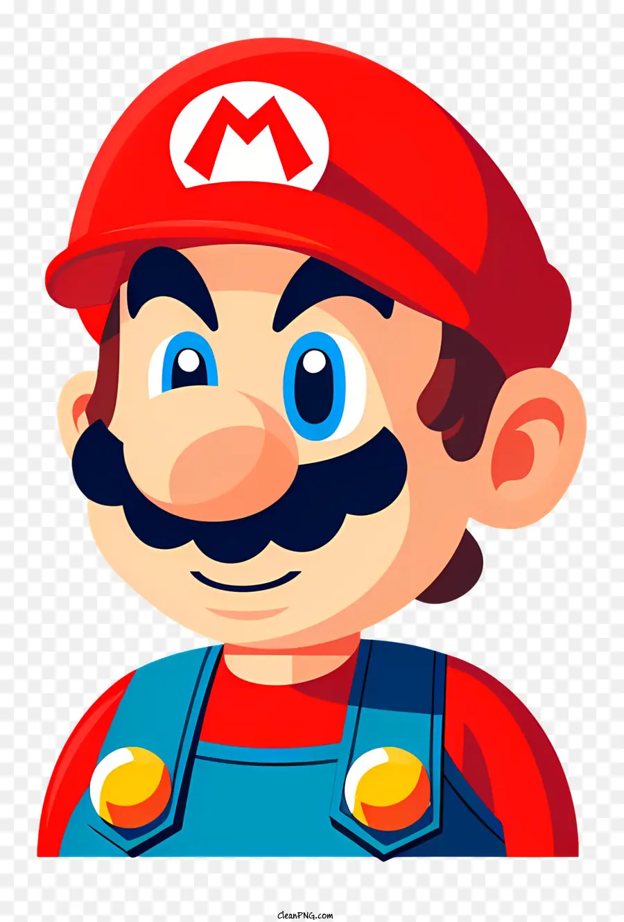 weißen hintergrund - Cartoon -Charakter Mario, trägt rote Kappe und Schnurrbart