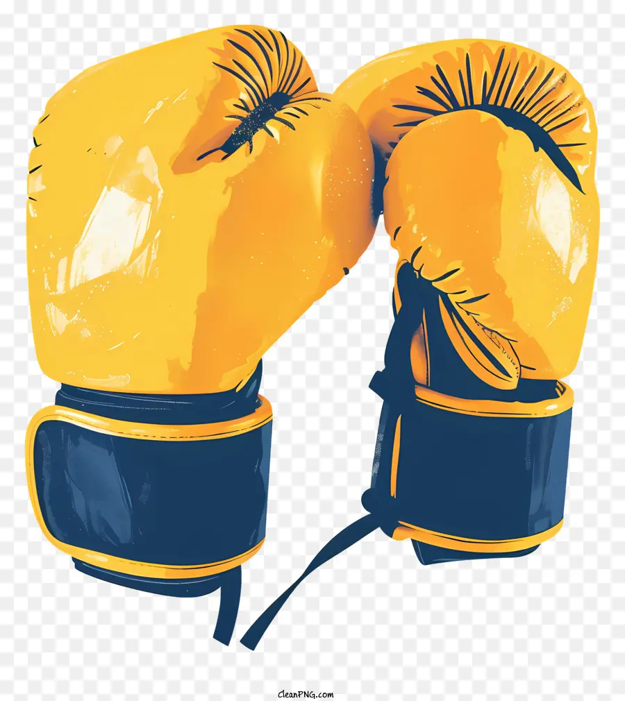 guantoni da boxe - Guanti di boxe gialli in buone condizioni