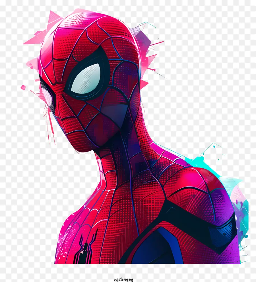 Spider Man - Detaillierte Nahaufnahme der Spider-Man-Gesichtsbemalung