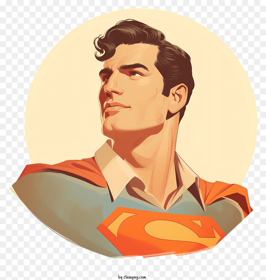 Superman - Mann im Superman -Kostüm mit ernsthaftem Ausdruck