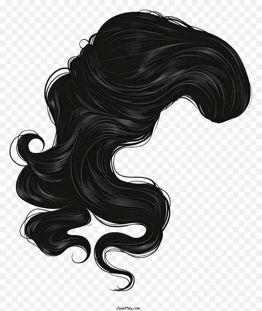Haarfärben menschliches Perücken Haar schwarze Haare - Schwarz -weiße wellige Haare mit Pony