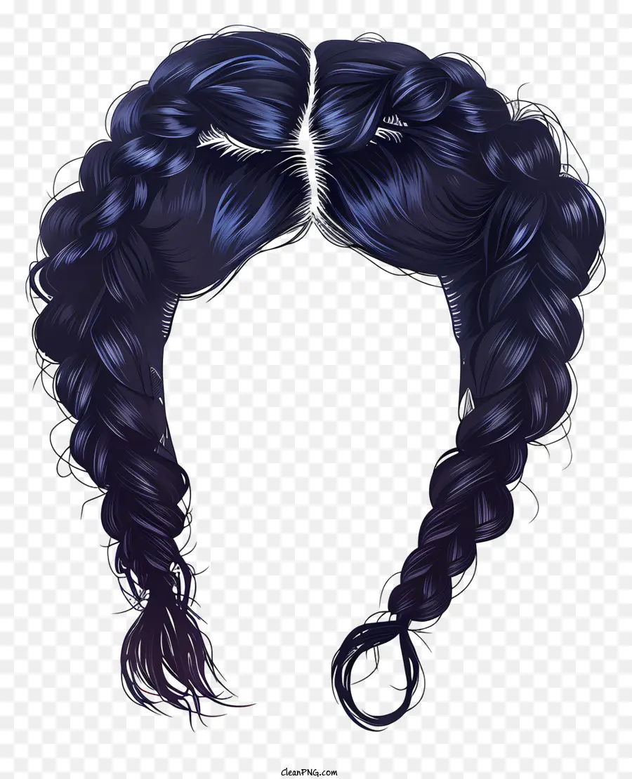geflochtenes Haar Perücken Frauen Haare dunkeles Haar lockiges Haar natürliches Haar - Lockiges, dunkles Haar mit losen Wellen fließen