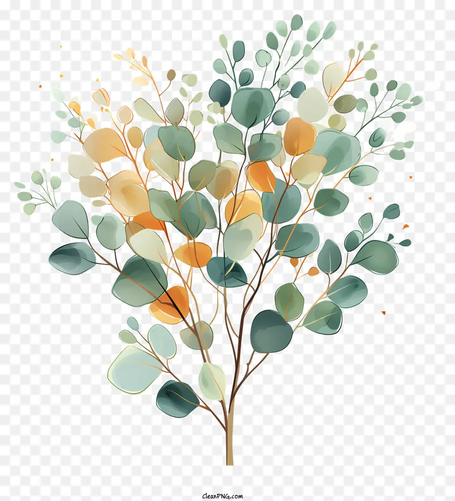 foglie alberi rami blu verde - Albero pacifico e naturale in sfumature di blu