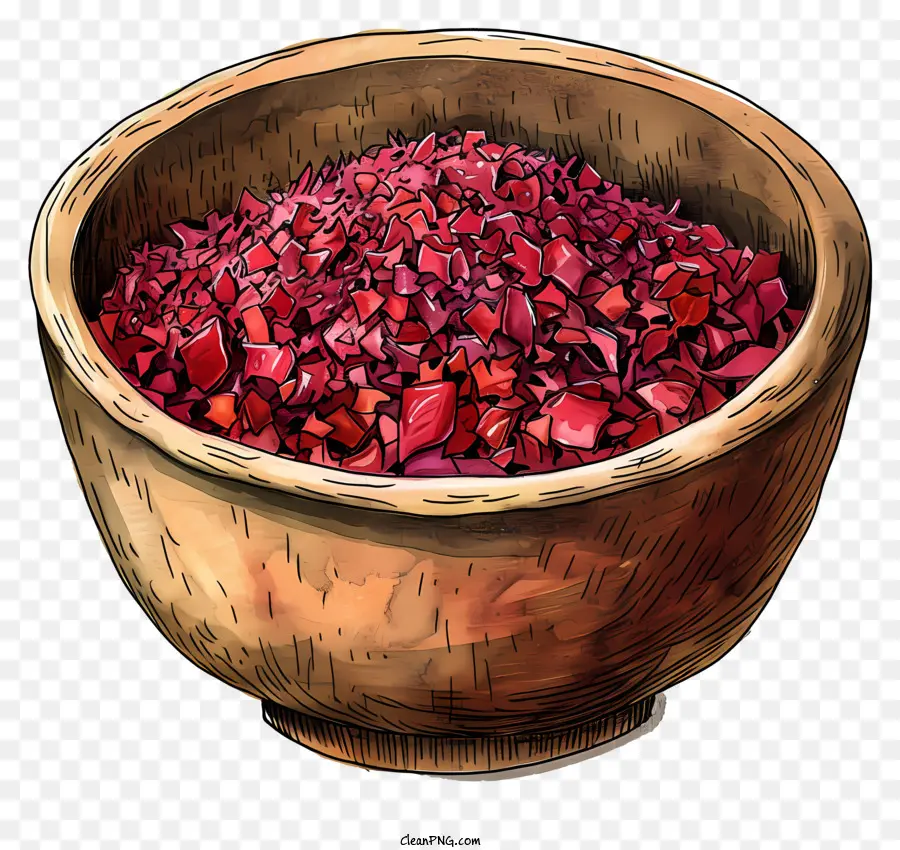 Superfood Merce - Ciotola con mucchio di petali di rosa rosso chiaro