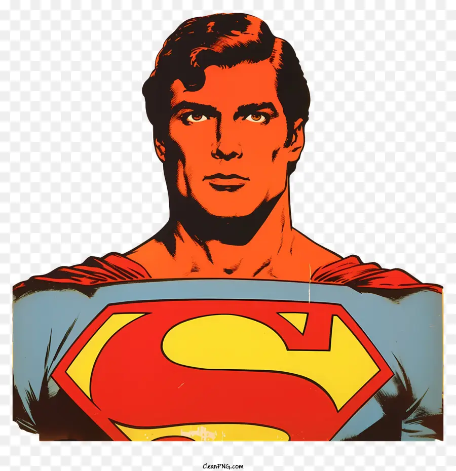 superuomo - Superman, supereroe alto e muscoloso con pelle blu