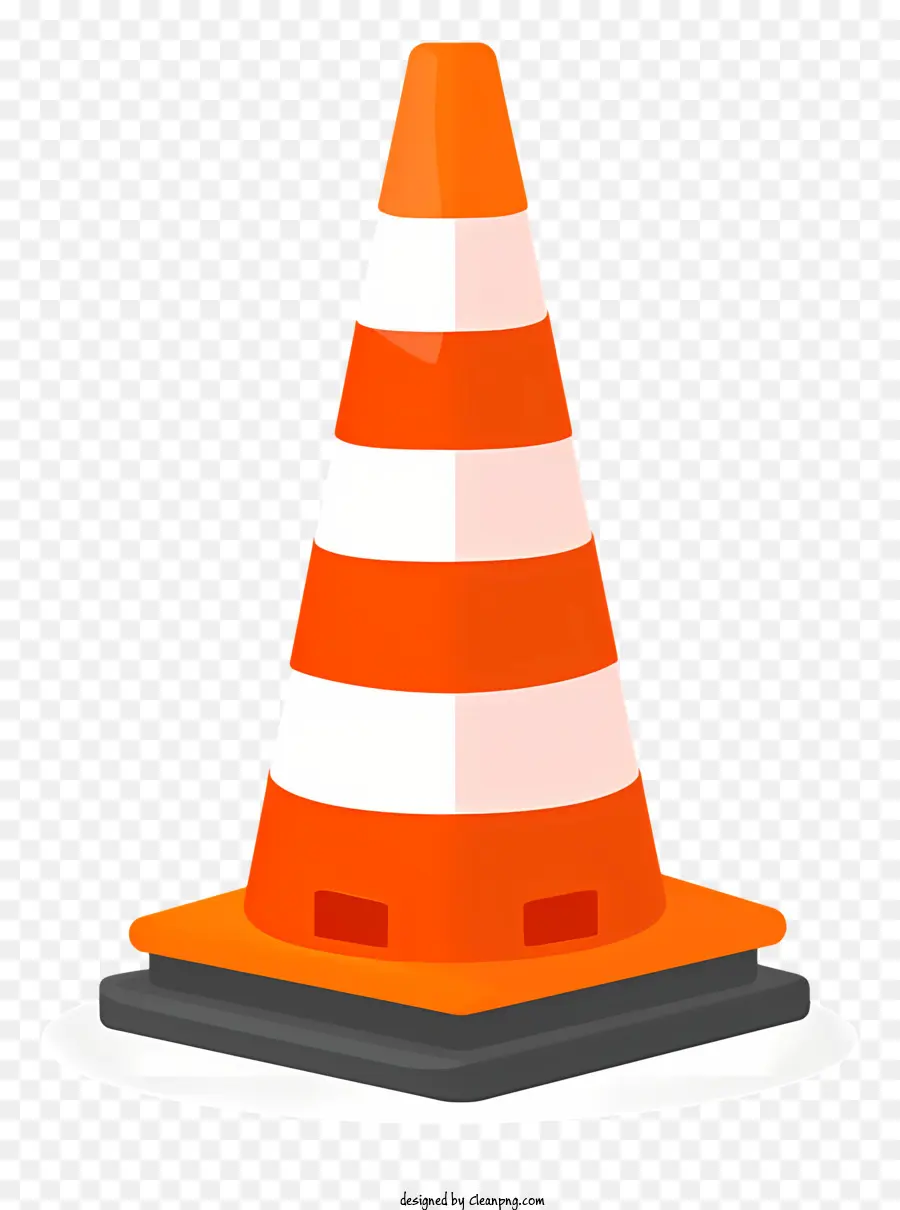 Giao thông lưu lượng truy cập đường nón an toàn đường bộ kiểm soát giao thông - Hình nón giao thông màu cam và trắng trên nền đen