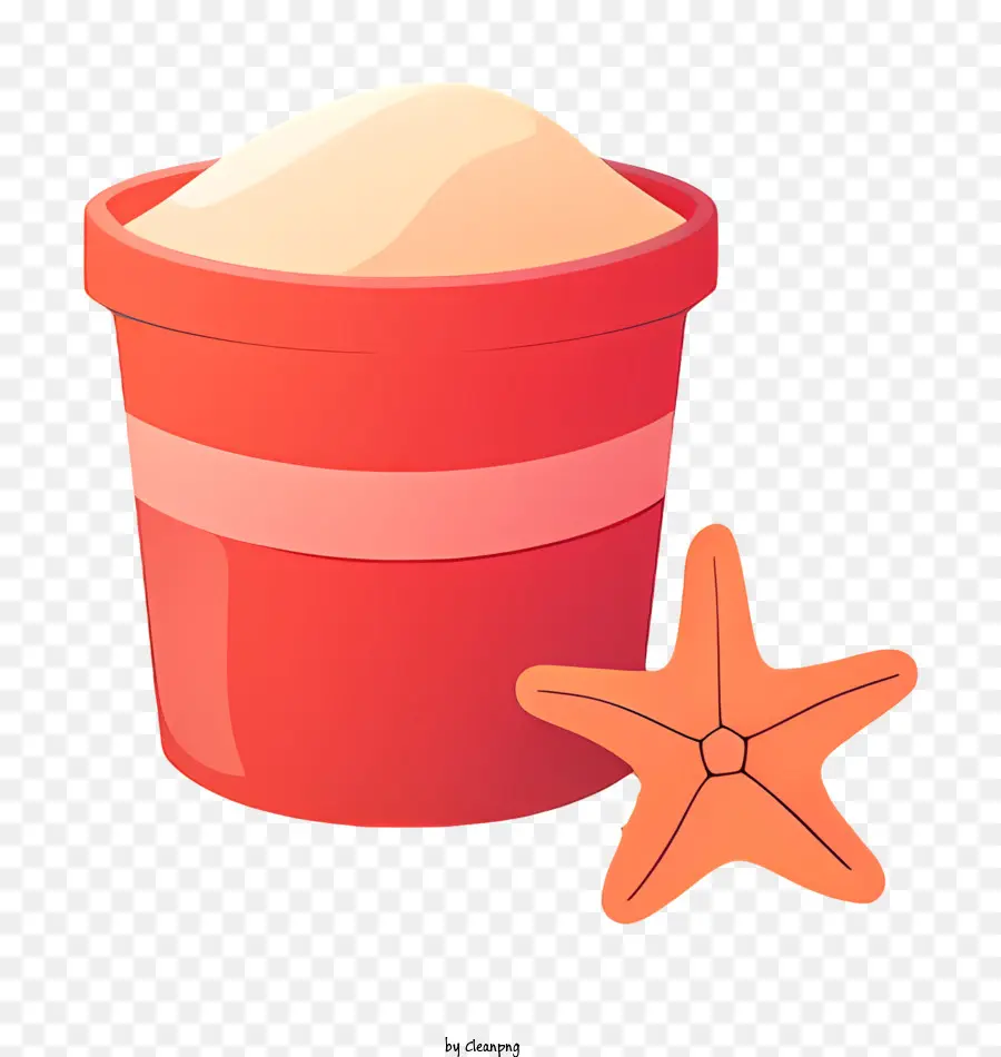 beach bucket sand red bucket sand texture starfish black background